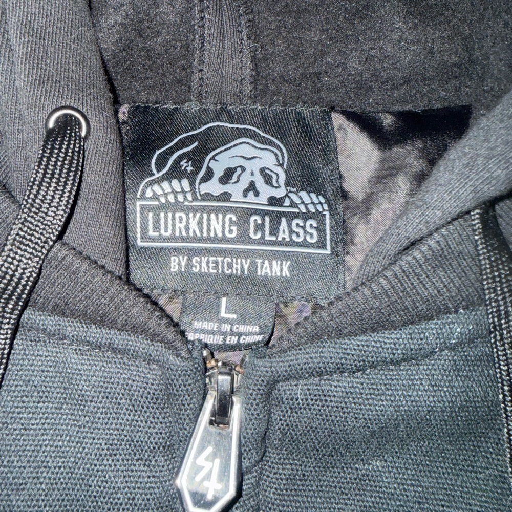 Lurking Class Men's Black Heavy Hooded Jacket Size Large New with tags Zumiez - Picture 4 of 10